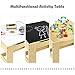 Costzon Kids Table and Chair Set, 3 in 1 Wooden Activity Table with Storage Drawer, Detachable Tabletop for Children Drawing Reading Art Craft, Playroom, Nursery, Toddler Table and Chair Set, Natural