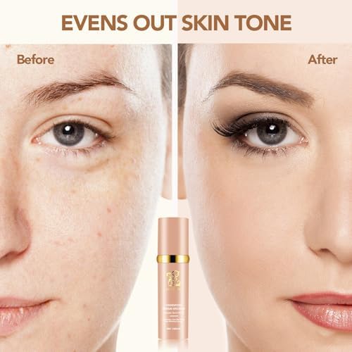 Color Changing Foundation,Foundation 4 in 1-Medium Spectrum Cosmetics Foundation Liquid with SPF 50+, Concealer Cosmetic Lightweight Makeup, Longwearing & Waterproof for Makeup Medium (1 pack) - 2