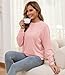 Tjukufpa Women Nursing Sweatshirt for Breastfeeding Hidden Zippers Nursing Tops Long Sleeve Comfortable Maternity Sweater Dirty Pink