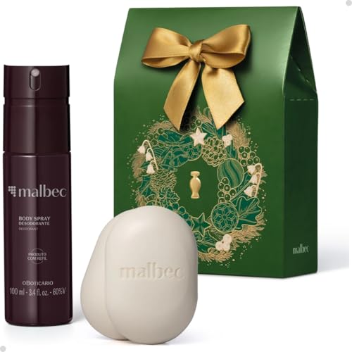 Kit de Presente de Natal Malbec Care (2 Itens)