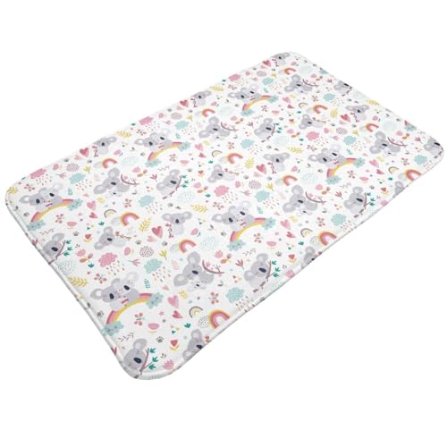 Alfombras de baño antideslizantes y lavables, tapetes de cocina para piso, alfombras de entrada para interiores, lindo tapete de koala para lavandería, cuarto de baño, tapete de puerta de baño con
