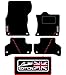 Price comparison product image Lusso Floor Carpet Mats for Car | Tailored/Compatible to Fit Jaguar XE 2015 onwards | with Unique logo Carpet | Front with Heel Pad | 4-Piece Set (Red edging)