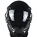 Marikito Punk Mask for Men, Cyber Helmet, Adjustable Lightweight 4-Column Phantom Techwear Helmet for Halloween or Cosplay (Black)