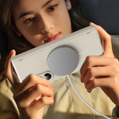 Coque silicone pour Samsung Z Fold6 magnétique blanche antichoc