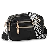 TANTOMI Crossbody Bags for Women, 6-Pockets Cross Body Purse, Vegan Leather Handbags Shoulder Bag for Travel, Gifts for Women