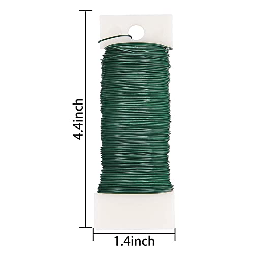 3 Pack Floral Wire -118 Yards 22 Gauge (Green) Flexible Wire Paddle Wire For Crafts,Christmas Wreaths Tree,Garland And Floral Flower Arrangements #TOP1