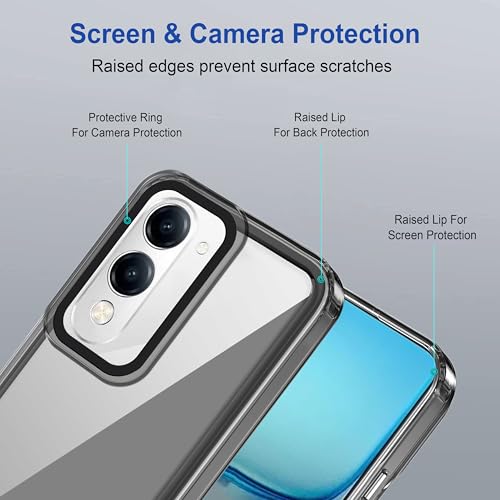 Image of amazon basics Back Case Cover for Vivo Y19 5G | Compatible for Vivo Y19 5G Back Cover | Case Cover with Camera Protection | (TPU + PC | Translucent Black)