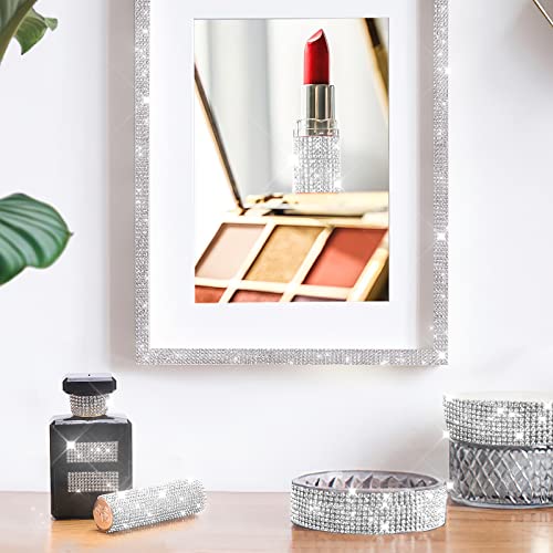 Self Adhesive Crystal Rhinestone Ribbon Rhinestone Strips, 9 Yards Diy Diamond Bling Ribbon Stickers Rhinestone Tape Roll With 2 Mm Rhinestones For Crafts Phone Car Decorations(Silver, 0.51 Inch) #TOP2