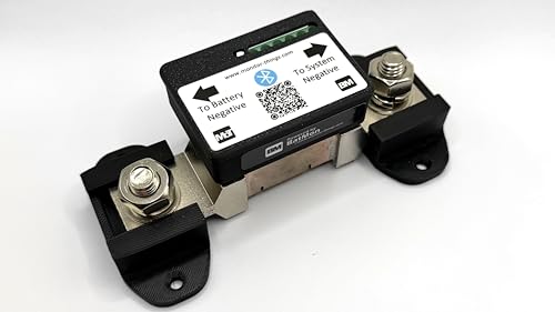 BatMon Bluetooth Current Shunt Battery Monitor â€“ Precision 12V-24V Current, Voltage, Temperature & Energy Tracking for Campervan, RV, Boat, Solar & Backup Power Systems (300A)