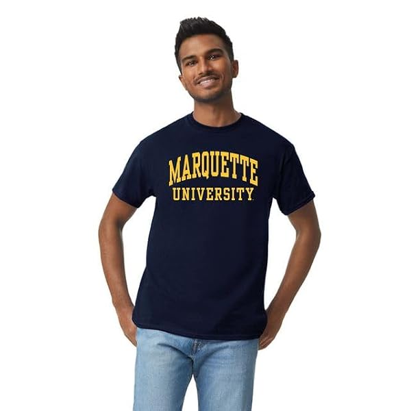 Barnesmith Marquette University Golden Eagles Short Sleeve Adult Unisex T-Shirt, Classic, Navy, Medium by Barnesmith - Used condition - Image 2