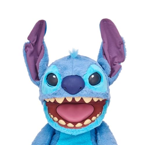Disney Stitch Puppetronic by Real FX von Lilo & Stitch, elektronisches Plüschtier, 45 cm, 100+ Kombinationen von Aktionen und Klängen, realistisches Spielzeug mit Sensoren und Reaktionen, ab 6 Jahren