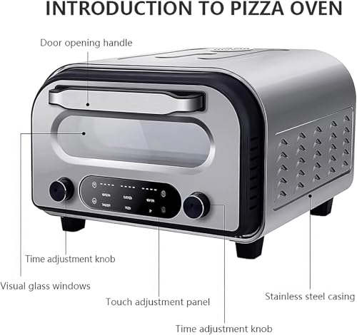 Electric Pizza Oven with Smart Touch Screen, Temperature Control, Timer, and Presets for Home Kitchen and Restaurant Use - Image 5
