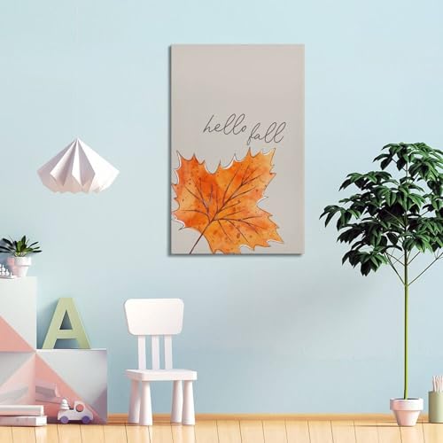 Poster de saison Hello Fall Leaf pour habiller un grand mur vide - 4