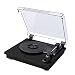 summina Giradischi con Altoparlanti Stereo Giradischi a 3 Velocità (33/45/78 RPM) Giradischi LP Fonografo Supporta Connessione BT/USB Flash Disk /Scheda di Memoria /Uscita RCA
