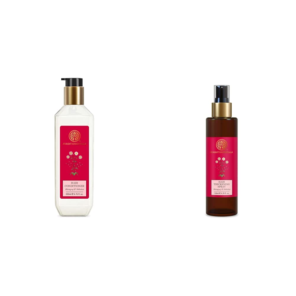 Forest Essentials Hair Conditioner, Bhringraj and Shikakai, 200ml & Forest Essentials Hair Thickening Spray Bhringraj & Shikakai 130ml-image-48