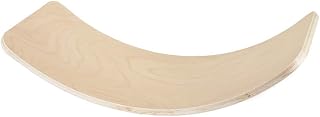 Dreambeauty 32 Inch Wooden Balance Board Curvy Wobble Board, Toddler Open Ended Preschool Learning Toy , Yoga Curvy Board,Rocker Board Natural Wood for Kids,Adults