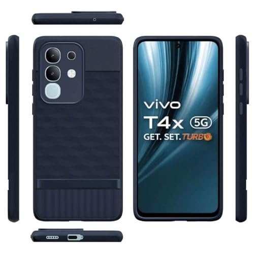 Image of Shockproof Case for Vivo T4x 5G / Y29 4G / Y31 Pro 5G / iQOO Z10x 5G | Full Camera Protection | TPU Flexible Back Cover for Vivo T4x 5G / Y29 4G / Y31 Pro 5G / iQOO Z10x 5G (Steel Blue)