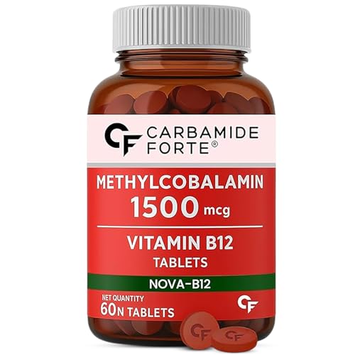 Image of Carbamide Forte Vitamin B12 Tablets | Methylcobalamin 1500mcg - Active Form of Methylcobalamin Vitamin B12 Supplements for Men & Women - 60 Tablets
