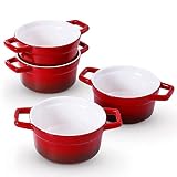 Lareina Large Soup Bowls - Ceramic Serving Bowls With Handles - French Onion Soup Bowls With Anti-He