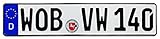 Z Plates Compatible with VW Wolfsburg Front German Novelty License Plate