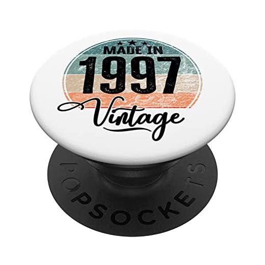 Birthday Vintage Año de nacimiento 1997 Cumpleaños bday PopSockets PopGrip Intercambiable
