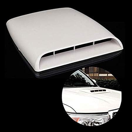 Arrival Universal Car Decorative Air Flow Intake Hood Scoop Vent Turbo Bonnet Cover White Car Styling