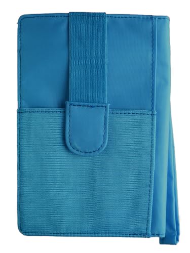 RFID Blocking Nylon Plus-Sized MyPhone Wallet with Wrist Strap, Ocean Blue3