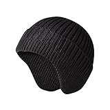 Gorro Beanie de Lana Merina para Hombre y Mujer Suave y Elástico Hombres Cozy Invierno Gorra de Punto tartán Beanie Universal Cálido de Punto de esquí Beanie Hat cráneo Slouchy Gorra Sombrero