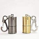 Dreambay 2 Pack Black Gold Keychain Peanut Lighter EDC Mini Waterproof Lighter for Fire Starter Survival Emergency Use Fluid Not Included