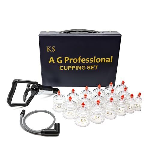 KS AG Professional Cupping Set (17 Cups) with Extension Tube
