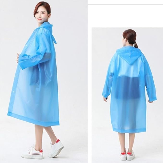 Image of Unisex Adults EVA Waterproof Rain Coat 1Pc
