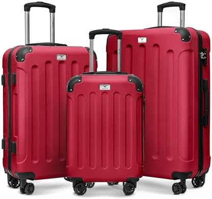 LUGG 20 Inch Skywander Lightweight Travel Cabin Bag - Carry On Approved Suitcase, ABS Shell Protection, Water Resistant & Safe Locking System - Easyjet Overhead Compliant (56x23x38cm)