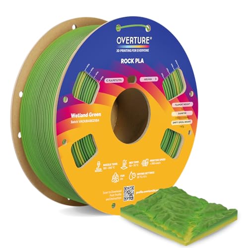 Filament OVERTURE PLA GREEN TEXTURED