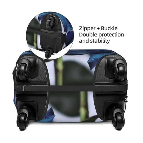 Blue rose blooms Luggage Cover Dustproof Suitcase Cover Elastic Washable Travel Luggage Protector Suitcase Protector Stretch Baggage Protector for 18-32 Inch Luggage X-Large3