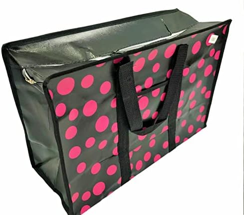 Extra VALUE Large Strong and Durable Laundry Bags | PACK of 1 | Ideal for Laundry/Moving House/Shopping/Storage | Reusable Store Zip Bag Size-70 x 54 x 22cm (Random Large color Ln)