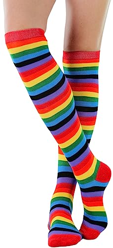 Image of ToBeInStyle Women's Colorful Patterned Design Knee High Socks