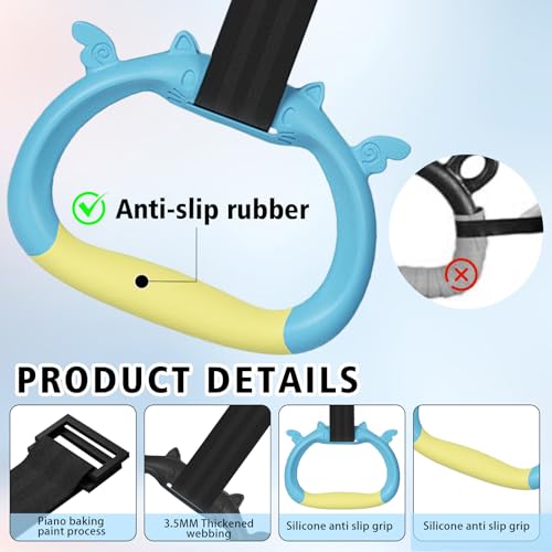 image for GDLPZM Gymnastics Rings, Home Gym Equipment, Adjustable Strap Strength