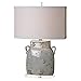 Uttermost Melizzano Ivory Gray Ceramic Jug Table Lamp