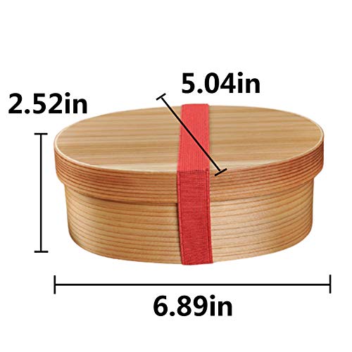 Lancheira de madeira estilo japonês GUANGE com separador interno, lancheira Bento de madeira natural
