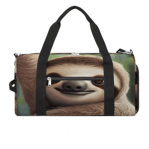 Gym Bag,Cute Sloth Gym Duffle Bag,sports Gym Bag,small Fitness Workout Sports Duffle Bag,gym Bag for Women And Men
