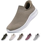 [STRDEOUT] 【たったまま履けるスニーカー】ナースシューズ レディース メンズ 脱ぎ履きしやすい靴 スパッとシューズ スニーカー 軽量 上履き メッシュ靴 高齢者 外反母趾 通勤 仕事 あさいカーキ 25.0cm
