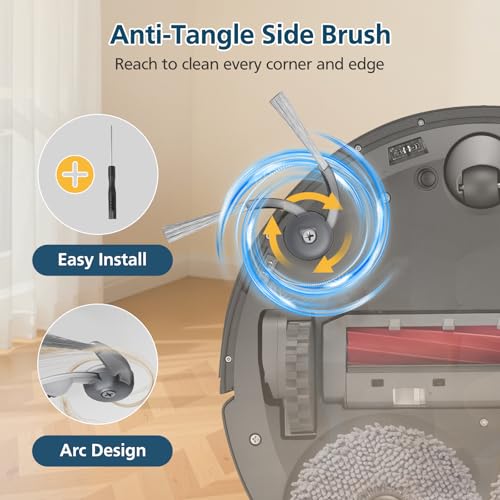 Image of Qrevo S Pro /QV 35A Replacement Accessories for Roborock Qrevo S Pro, QV 35A, QV 35S Robot Vacuum, 2*Main Brush, 6*Side Brush, 4*Filters, 6*Mop Pads, 6*Dust Bag, 2*Tools