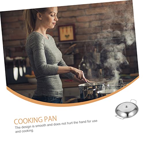 SHERCHPRY 1 Conjunto Panela Fogão Com Tampa Frigideira Aço Assadeira Com Tampa Frigideira Antiaderen