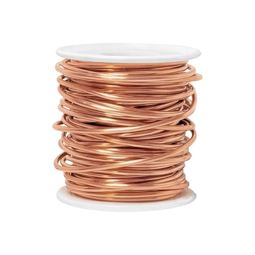 99.9% Pure Copper Wire, 12 Gauge(2mm) 50FT(15.24m) Soft Copper Wire Craft Wire for Electroculture, Gardening, Jewelry Making, DIY, Plants