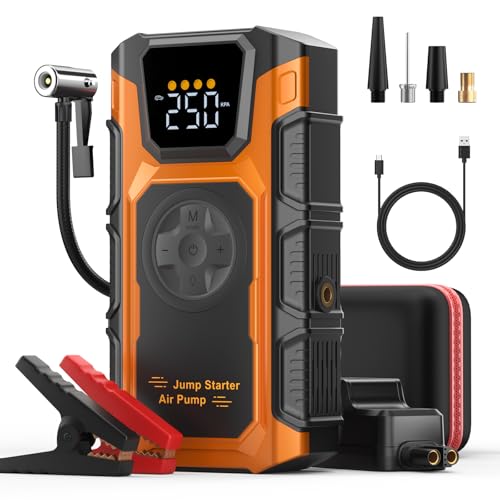 8 in 1 Jump Starter Power Pack with Air Compressor, Model 4000A