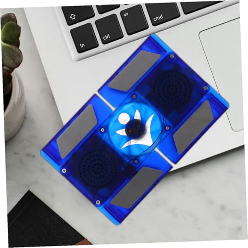 Base plegable portátil para laptop con ventilador azul miniatura 6