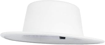 Women Men Classic Felt Fedora Hat Wide Brim Flat Top Jazz Panama Hat Casual Party Church Hat