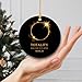 Solar Eclipse Ornament 2024, Gifts for Men Who Have Everything, April 8th Mens Gift for Christmas, Christmas Tree, Gift Exchange Solar Eclipse Ornament, White Elephant Gifts for Adults