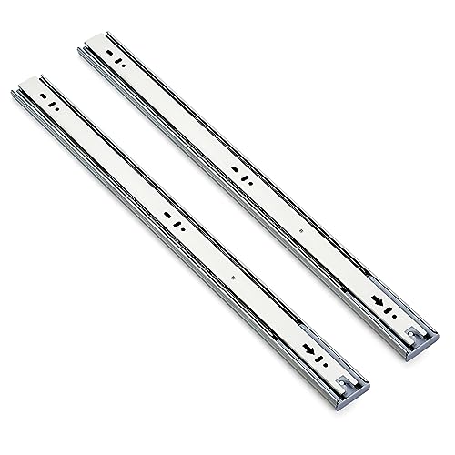 Image of Ravinte 2 Pairs Full Extension Ball Bearing Drawer Slides - 4 Pack Soft Close, 22 Inch Side Mount, Silver Rails Track