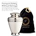 Fedmax Urns for Ashes Adult Male or Female - Funeral and Memorial Cremation Urns for Human Ashes up to 200 lbs with Velvet Bag, White